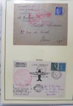 1 classeur bleu AVIATION, FDC, timbres, lettres, Cartes Postales, Premiers...