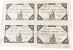 Une planche de 4 assignats de 50 Livres 1792, très...
