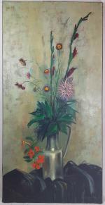 Harry SEGUELA (né en 1921) -" Bouquet de fleurs"- huile...