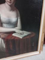 École XIXème - Jeune femme à la lecture  (...