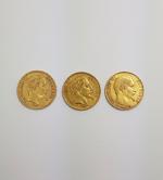 Trois pièces or de 20 Francs - Napoléon III (1859-1864...