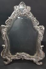 Un miroir de table cadre en argent - poinçon Minerve...