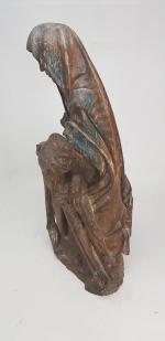 "Pietà" - petite statue en chêne sculpté - époque XVIème...