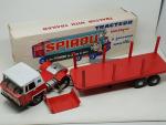 JOUSTRA (v.1968) camion semi-remorque Bernard en tôle lithographiée gris pâle/rouge...