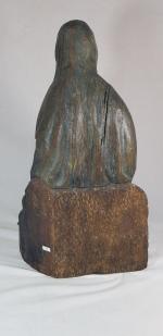 Pietà - statue en chêne sculpté polychrome - Travail du...