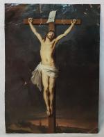 Ecole flamande XVIIème - "Christ en croix" - d'après l'oeuvre...