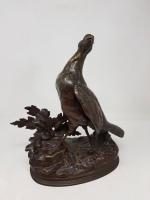 Jules MOIGNIEZ (1835-1894) - "Perdrix" - bronze à patine brune...