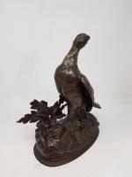 Jules MOIGNIEZ (1835-1894) - "Perdrix" - bronze à patine brune...