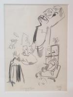 Hans RICHTER (1888-1976) - "Mitmensch (Co-humain)", 1917 - dessin au...