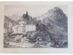 Paul SARRUT (1882-1969) "Village provençal" - gravure en ...