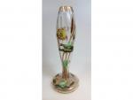 DAMON Paris - un vase en cristal émaillé à décor...