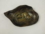 Charles VIRION -  Vide-poche en bronze à motif de musaraigne...