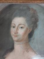 Dans le goût du XVIIIème - Portrait d'élégante au collier de...