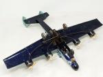 JOUSTRA -v.1950) avion quadrimoteur en tôle lithographiée bleu, F-AERO AIR...