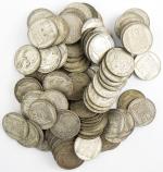 Ensemble de 100 pièces de 10 Francs Turin argent, TTB...