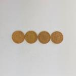 4 pièces 20 francs or au Génie (1857, 1877 et...