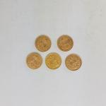5 pièces d'un Souverain or Edouard VII