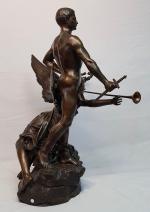 Luca MADRASSI (1848-1919) - "Le Génie des Nations" - bronze...