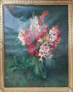 Léonie BARILLOT-BONVALET (1853-1901) - "Bouquet de fleurs" - huile sur...
