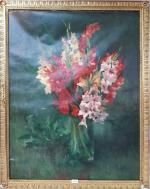 Léonie BARILLOT-BONVALET (1853-1901) - "Bouquet de fleurs" - huile sur...
