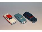 DINKY TOYS, 3 modèles tourisme dont: ref 525 Peugeot 404...