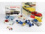 DINKY TOYS, 7 modèles sport anciens (Ferrari, Talbot-Lago, ...