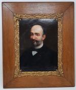 École française du XIXe siècle - Portrait d'homme barbu -...
