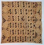 Tissus "KUBA" en fibre végétale velours KASSAI à décor géométrique...