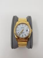 ROLEX "Datejust" - Montre-bracelet pour homme en or jaune 750e,...