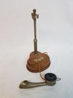 Téléphone sur pied en bois et métal circa 1930 -...