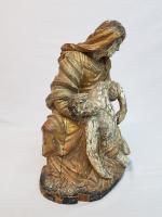 Pietà en bois sculpté polychrome et doré - XVIIème -...