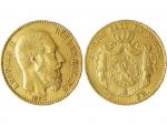 Belgique , Léopold II , 20 Francs or 1869 ,...