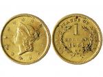 USA , 1 Dollar or Liberty head 1851 , 1.63...