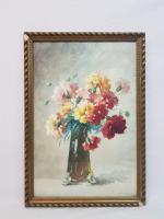 Eugène BROSSE (1855-?) - Bouquet de fleurs - Aquarelle sur...