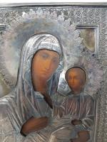 Icône de la Mère de Dieu de Tikhvine - Peinture...