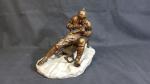 Antoine BOFILL (c.1875-1939/53) - Luge - Bronze à patine médaille nuancée...