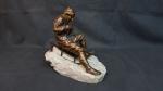 Antoine BOFILL (c.1875-1939/53) - Luge - Bronze à patine médaille nuancée...