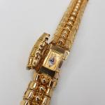 Montre-bracelet en or jaune 750e dissimulée sous couvercle - bracelet...