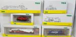 TRIX HO, 3 locomotives suisses avec boites,
réf 22316 loco-tracteur Ee...