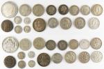 Grèce, ensemble de 18 monnaies, 17 argent et 1 en...