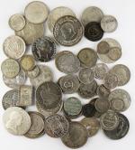 Important ensemble de 53 monnaies argent étrangères, du XVIII° siècle...
