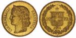 Suisse, 20 Francs or Helvétia, 1890 B Berne, 6.45 Gr,...