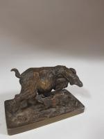 Christophe FRATIN (1801-1864) - Chèvre et son chevreau - Bronze à...