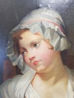 D'après Jean-Baptiste GREUZE - Portrait d'enfant - Huile sur toile...
