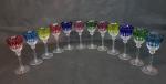 SAINT-LOUIS - Série de douze verres à pied en cristal...