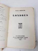 LOT de 4 ouvrages :
MORAND Paul :
- LONDRES, Plon, 1933, broché, in-8...