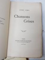 LEBEY 'André) - Chansons grises, Paris, Mercure de France, 1896,...