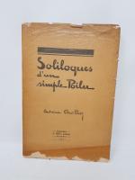 CHOLLIER (Antoine) - Soliloques d'un simple poilu, poèmes illustrés par...
