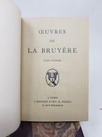 OEuvres de LA BRUYERE, Paris, Piazza, 1928, 3 volumes petits...
