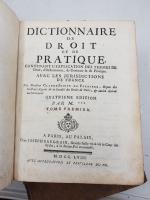 DE FERRIERE (Claude-Joseph) - Dictionnaire de DROIT et de PRATIQUE,...